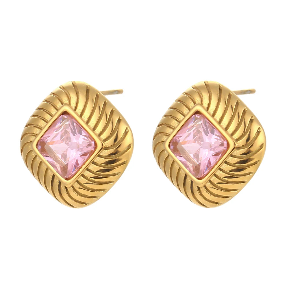 Mini Zircon Stone Stud Earrings