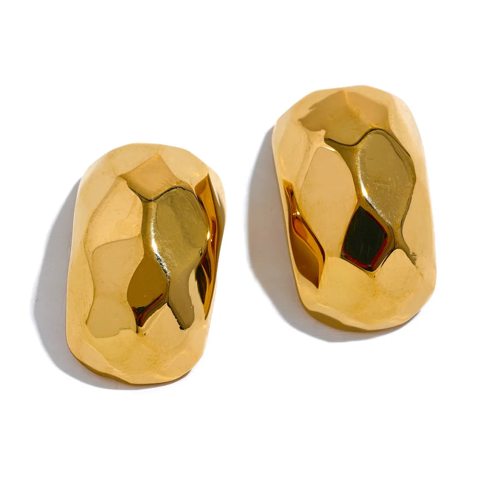 Sabrina Sculpted Gold Earrings