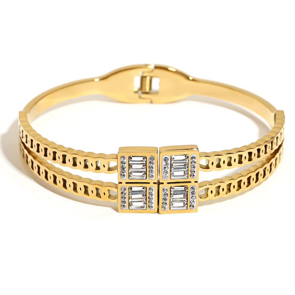 Liliana Crystal Double Cuff