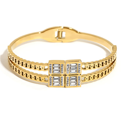 Liliana Crystal Double Cuff
