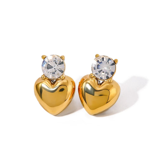 Crystal Mini Heart Earrings