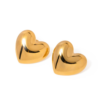 Vintage Gold Heart Earrings