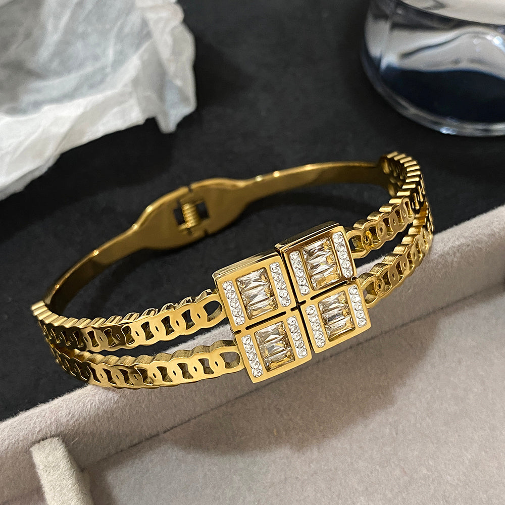 Liliana Crystal Double Cuff