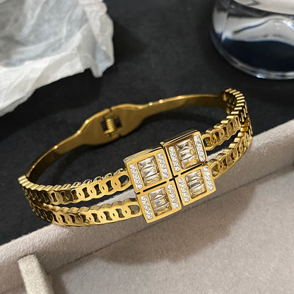 Liliana Crystal Double Cuff