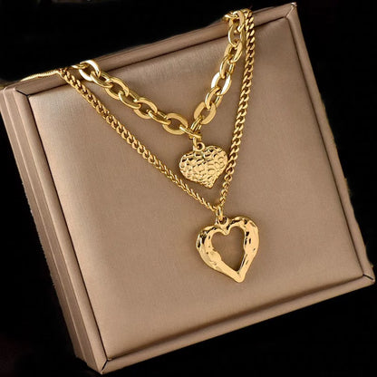 Playful Double Heart Necklace