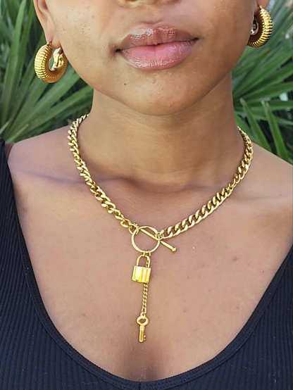 Gala Lock Pendant Necklace