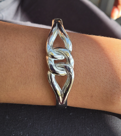 Silver Twist Bangle