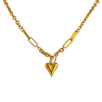 Gold Romantic Heart Necklace