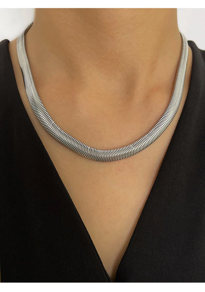 Chunky Herring Bone Necklace