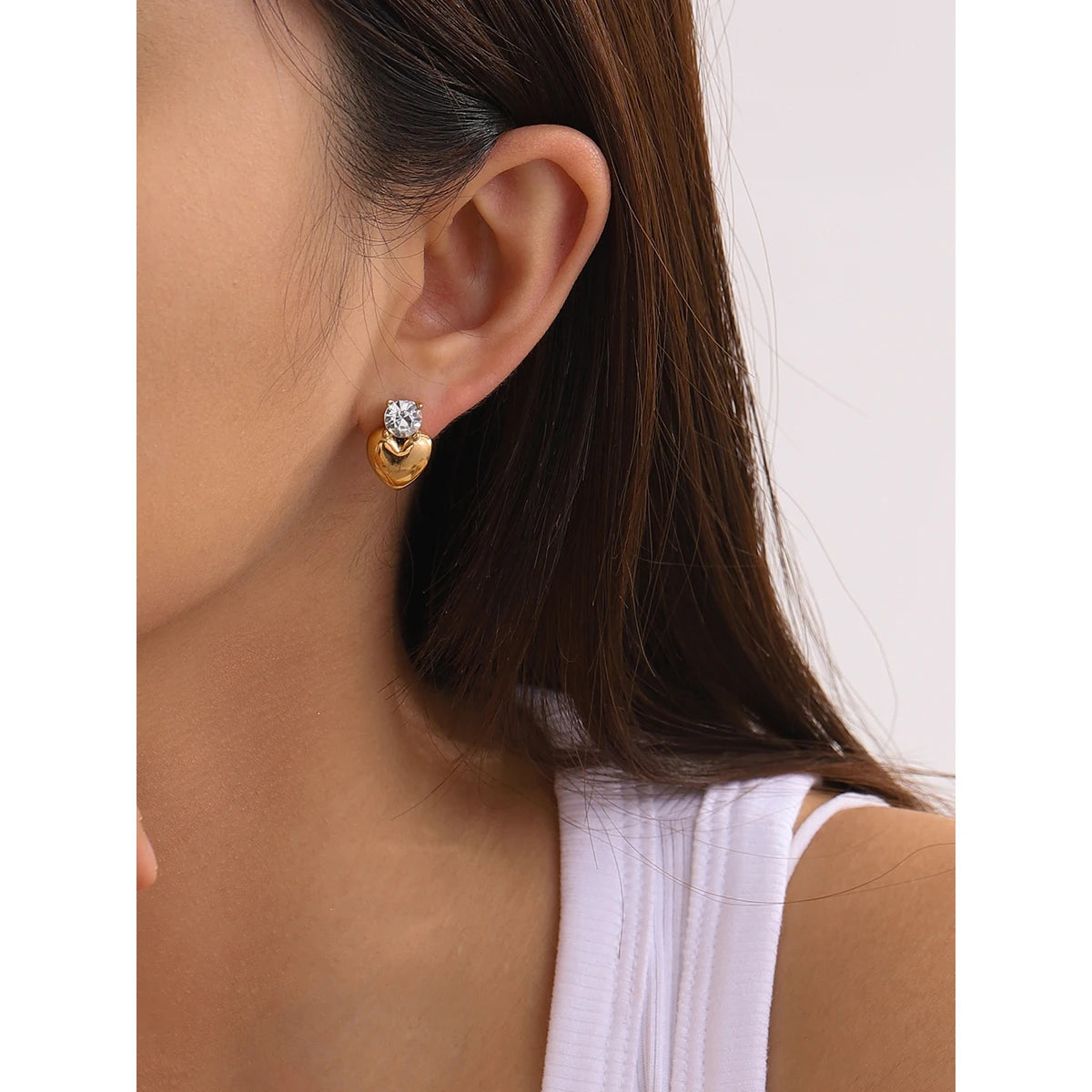Natalia Heart CZ Earrings