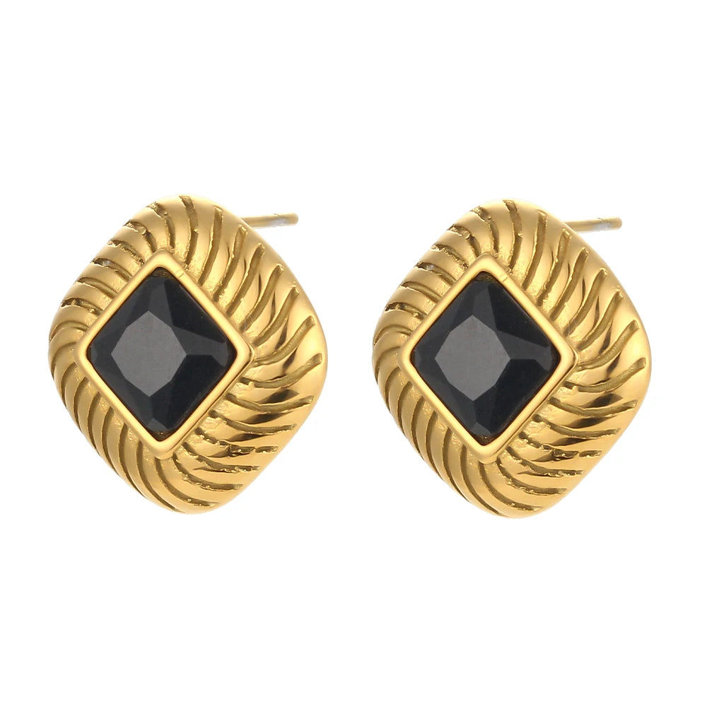 Mini Zircon Stone Stud Earrings