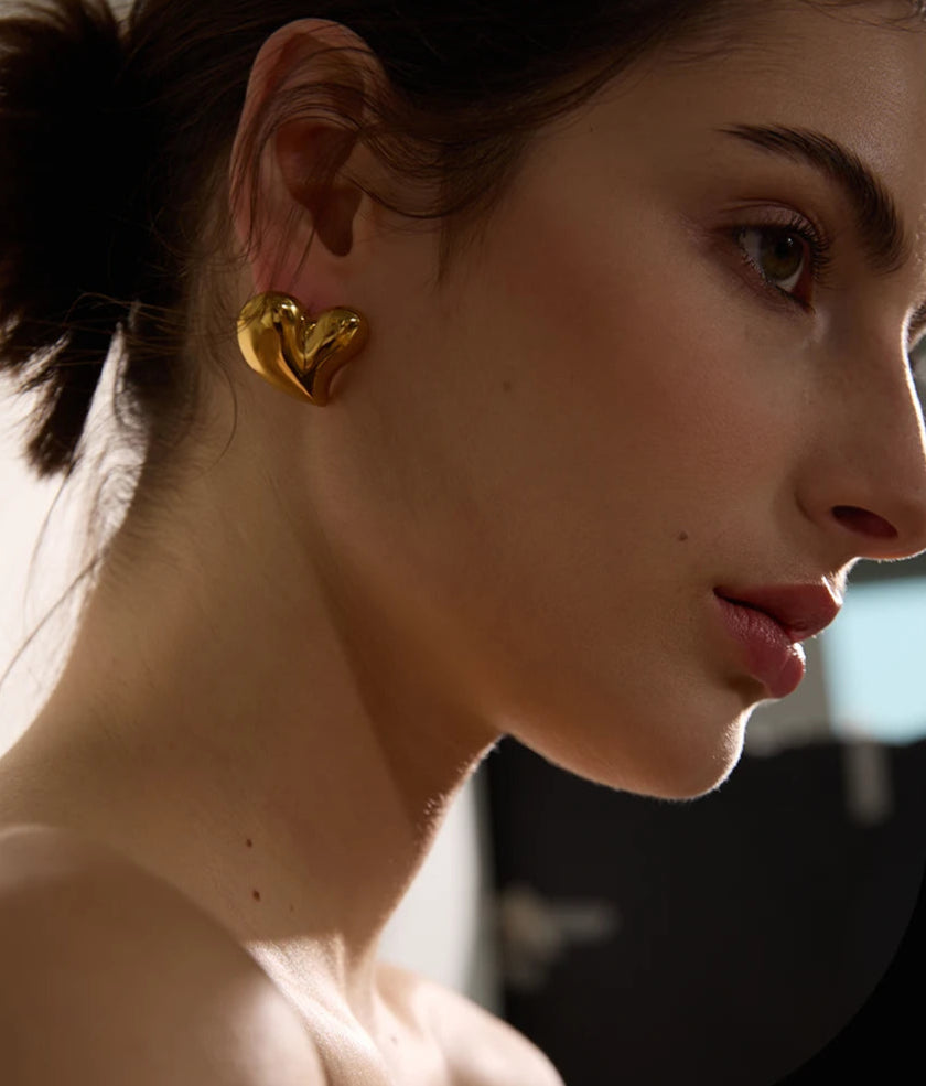 Samantha Chunky Heart Earrings
