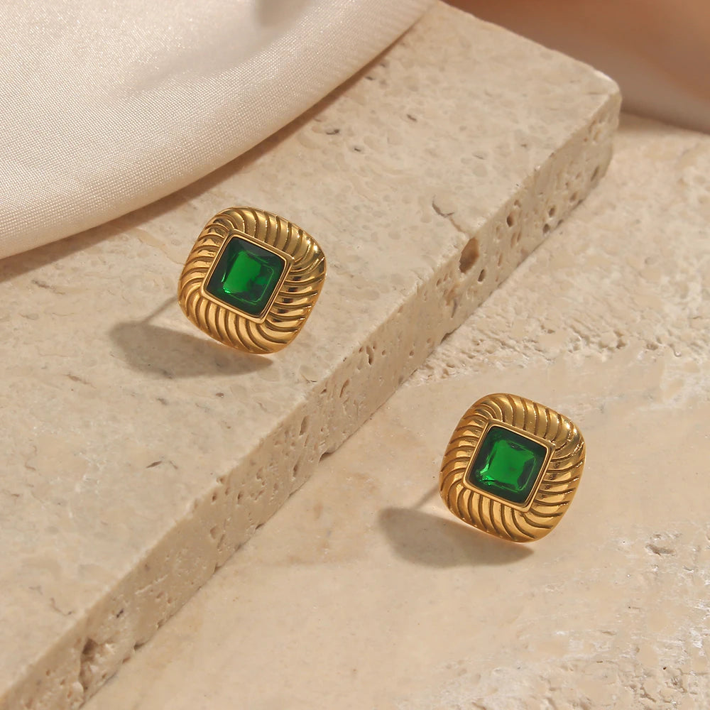 Mini Zircon Stone Stud Earrings