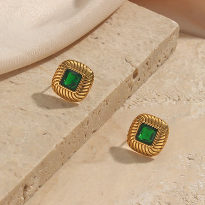 Mini Zircon Stone Stud Earrings