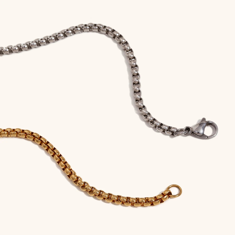 Mixed Metal Heart Necklace