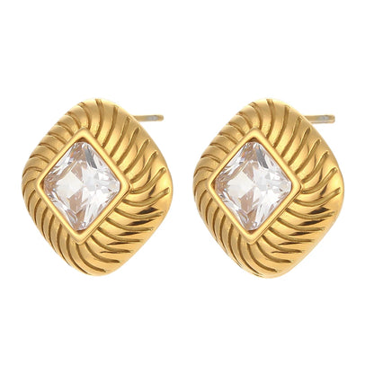Mini Zircon Stone Stud Earrings