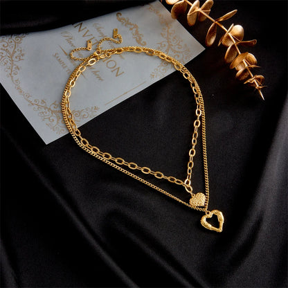 Playful Double Heart Necklace