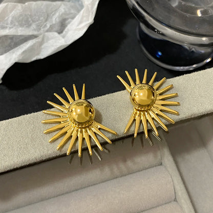 Half Sun Stud Earrings