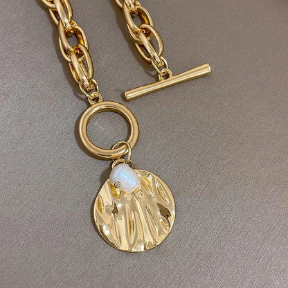 Gold Pearl Charm Bracelet