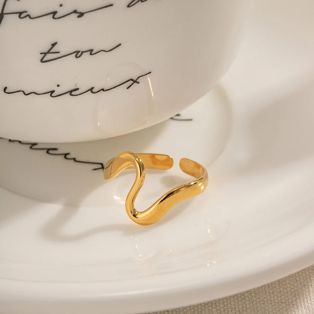 Minimalist Irregular Curve Ring
