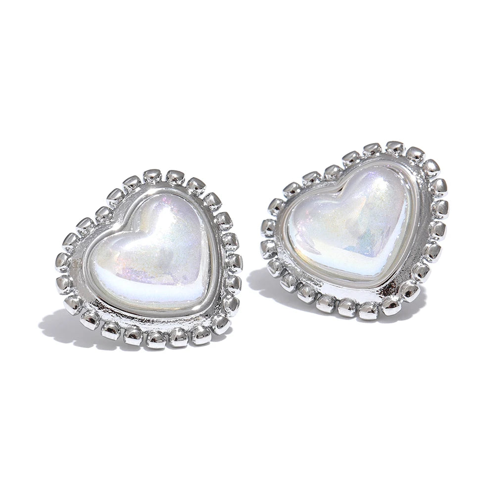 Vintage Pearl Heart Earrings