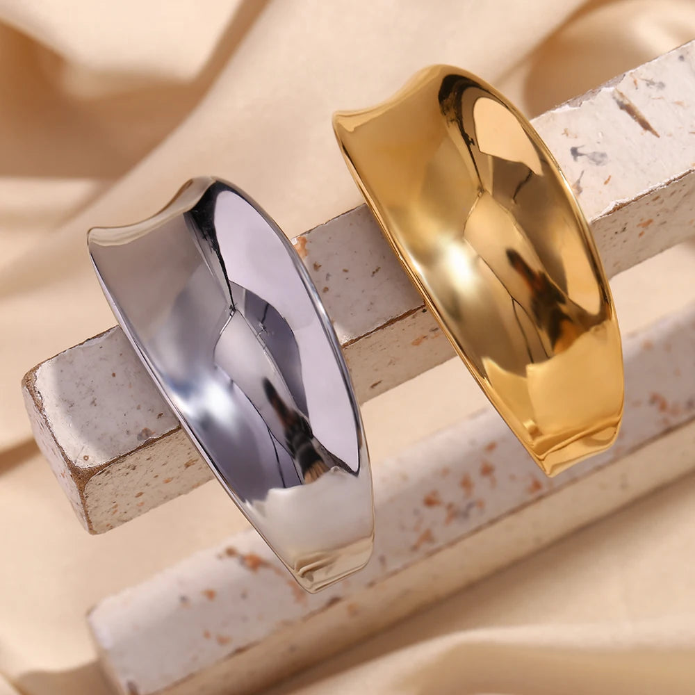 Concave Silver Cuff