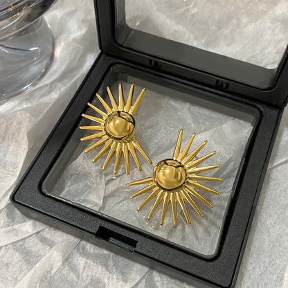 Half Sun Stud Earrings