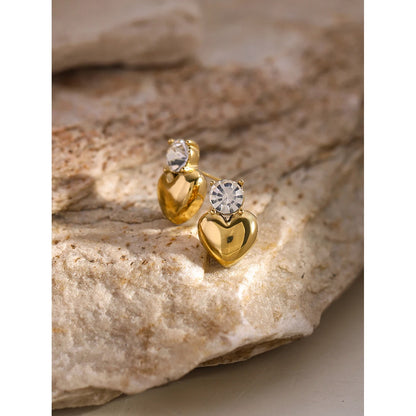 Natalia Heart CZ Earrings
