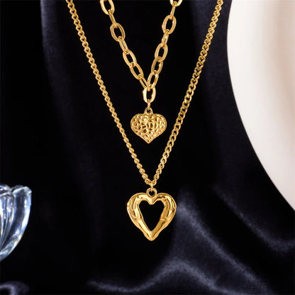 Playful Double Heart Necklace