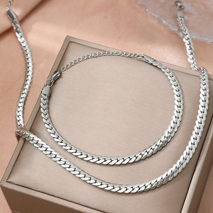 Cuban Chain Jewelry Set