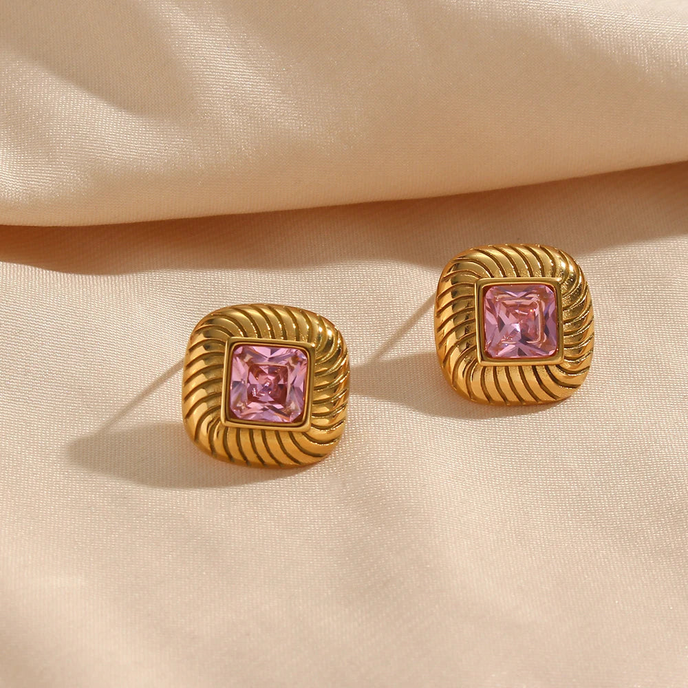 Mini Zircon Stone Stud Earrings