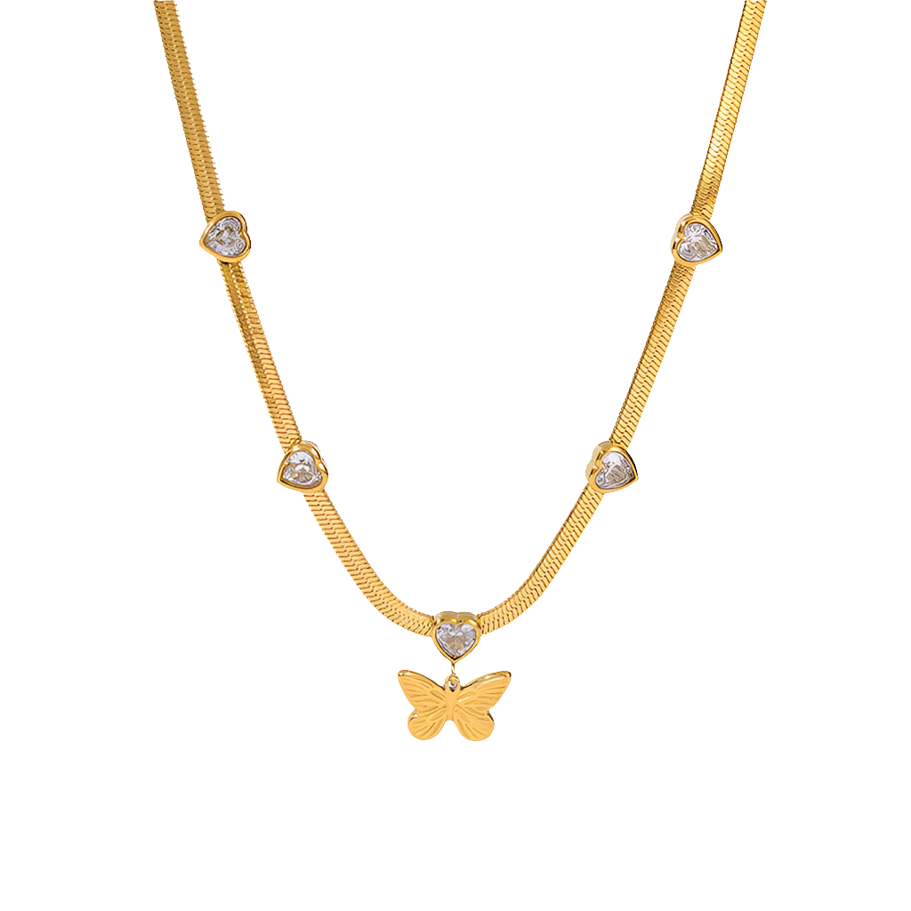 Jasmine Butterfly Crystal Pendant