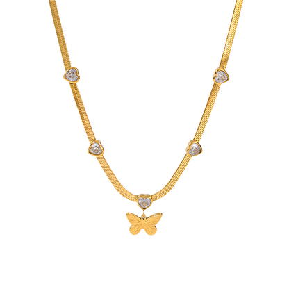 Jasmine Butterfly Crystal Pendant