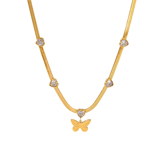 Jasmine Butterfly Crystal Pendant
